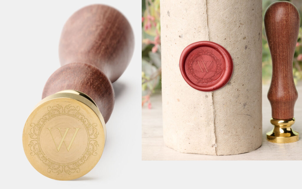 Elegant Monogram Brass Wax Seal Stamp