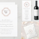 Beautiful Elegant Monogram Wedding Invitation Suite 40+ Personalized Products